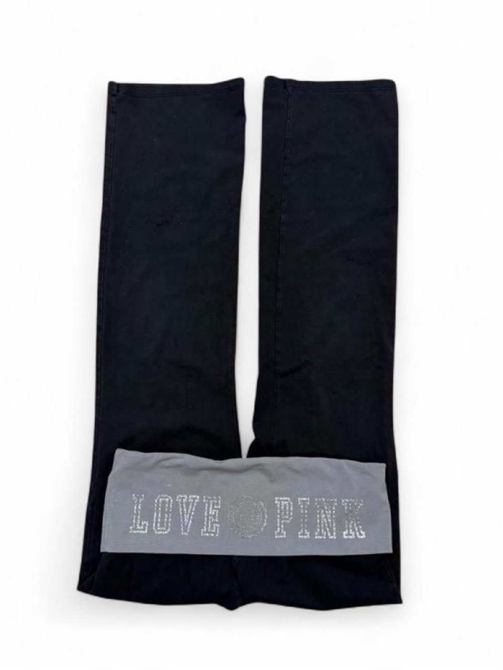 Y2K Victoria’s Secret PINK foldover flares with rhinestone band🎀